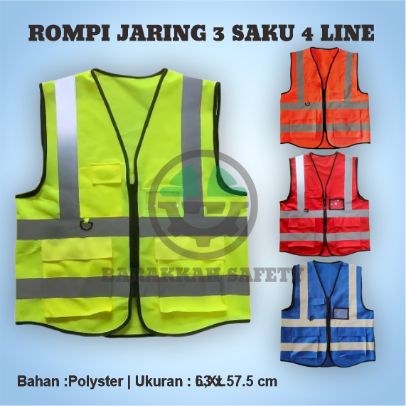 Rompi Jaring 3 Saku 4 Line