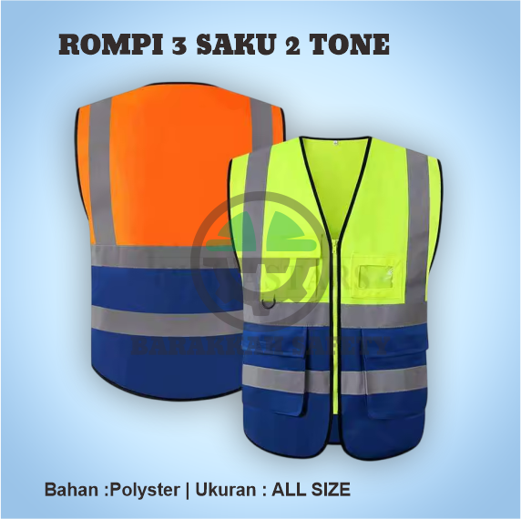 Rompi 3 Saku 2 Tone