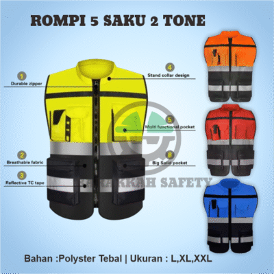 Rompi 5 Saku 2 Tone
