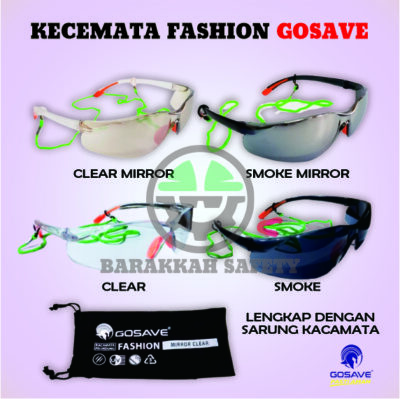 Kacamata Fashion Cover Clear - Smoke - Mirror GOSAVE