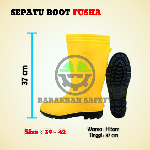 Sepatu Boot Karet FUSHA (Kuning)