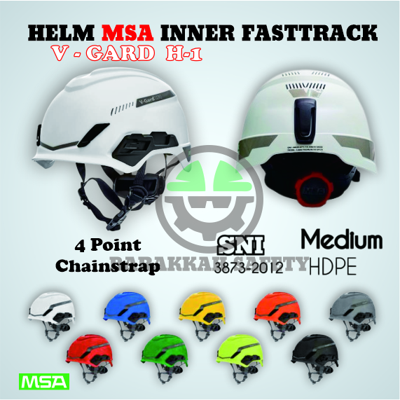 Safety Helmet V-Gard (B-1) MSA Inner Fasttrack