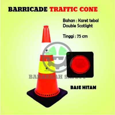 Kerucut Base Hitam (Traffic Cone)