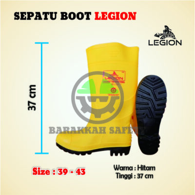 Sepatu Boot Karet LEGION (Kuning)