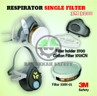 Respirator Single Filter 3M 3200