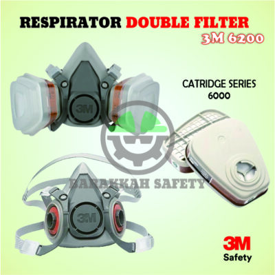 Respirator Double Filter 3M 6200