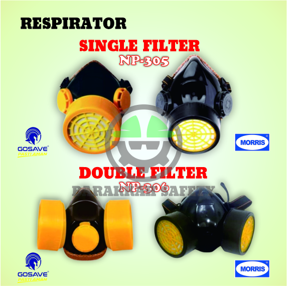 Respirator Single - Double Filter GOSAVE - MORRIS